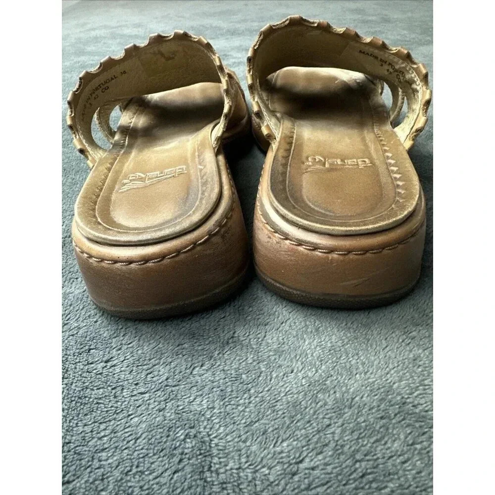 Dansko Eve Aztec Sun Women's  Brown Leather Slip On Sandals EU 36/ US 5.5-6 - Picture 5 of 16